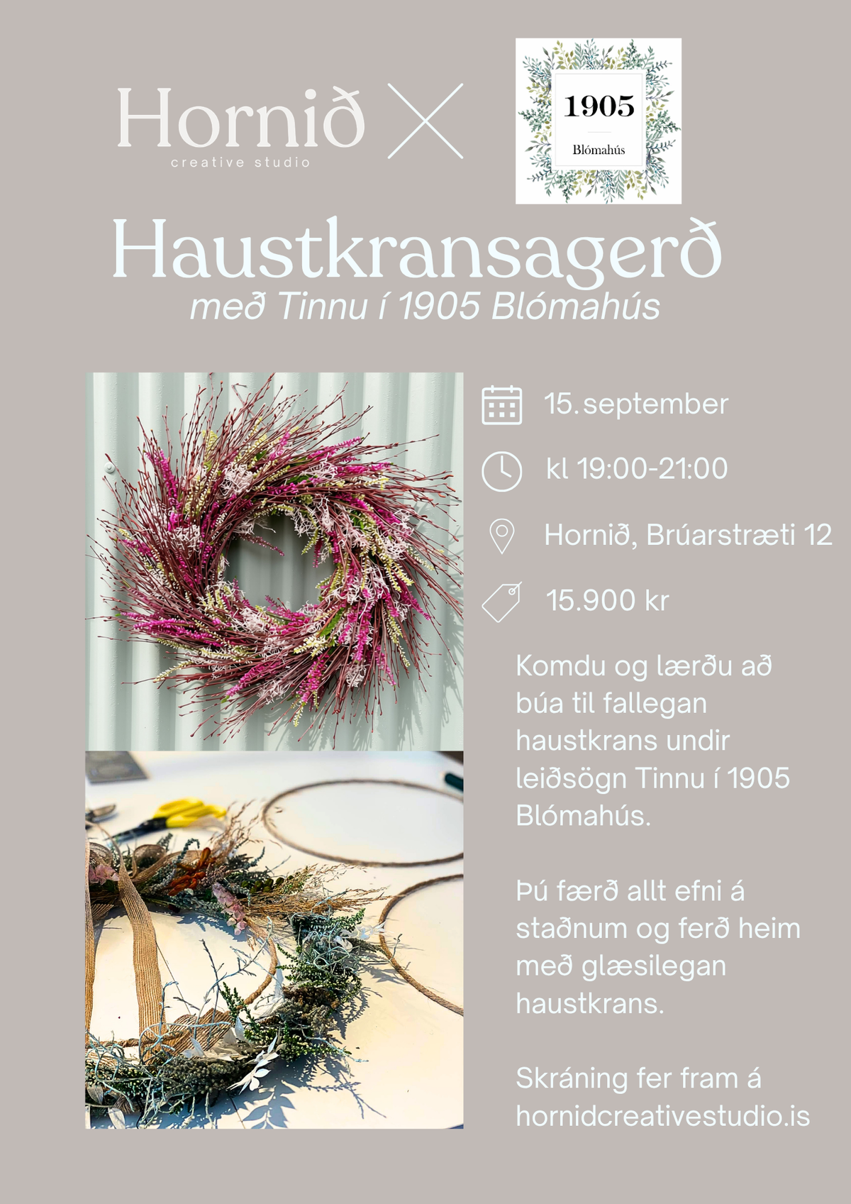 Haustkransagerð með Tinnu